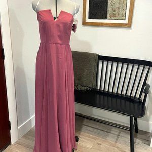 NWT Dessy Vivan Diamond Collection Bridesmaid Gown  in English Rose Sz. 10
